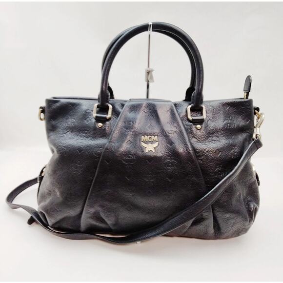 MCM Hand Bag  Black Leather - Picture 2 of 10